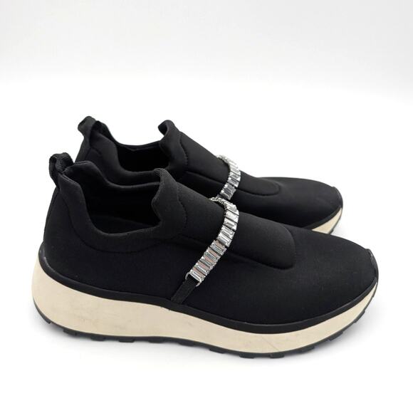 Nordstrom Rack Lisbon Sneakers Jewel Embellished Glam Slip On Size US6M EU37 - Picture 3 of 12